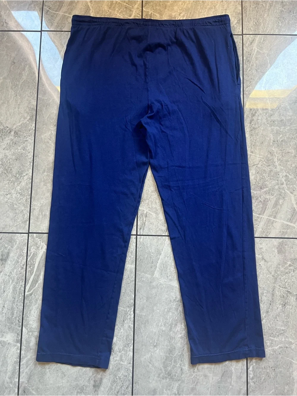 Polo Ralph Lauren Men's Embroidered Blue Knit Sleepwear Pajama Lounge Pants Sz L